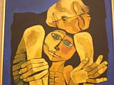 Ecuador Quito Guayasamin 1-12 Capilla del Hombre Madre y Nino From Oswaldo Guayasam�n�s series La Edad de la Ternura (The Ages of Tenderness), here is Madre y Nino (1986), a wonderful portrait of a young Guyasamin and his mother.